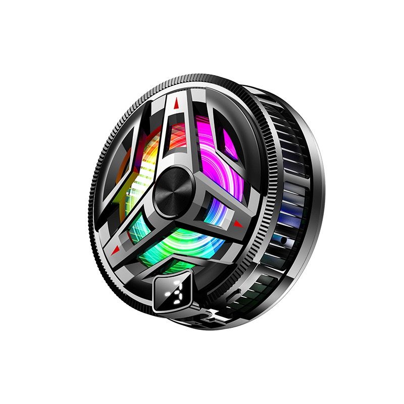Obsidian Black RGB phone cooler with temperature display